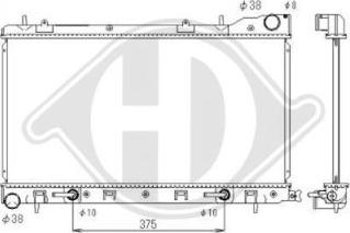 Diederichs DCM3036 - Radiator, engine cooling autospares.lv