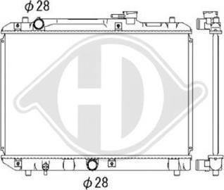 Diederichs DCM3072 - Radiator, engine cooling autospares.lv