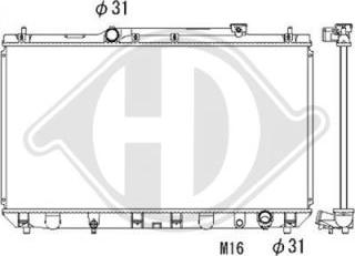 Diederichs DCM3199 - Radiator, engine cooling autospares.lv