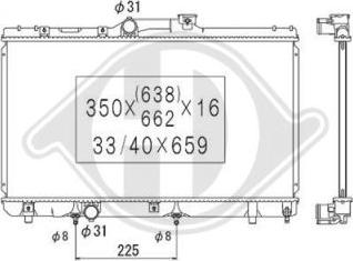 Diederichs DCM3157 - Radiator, engine cooling autospares.lv