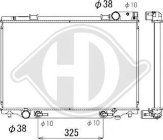 Diederichs DCM3164 - Radiator, engine cooling autospares.lv