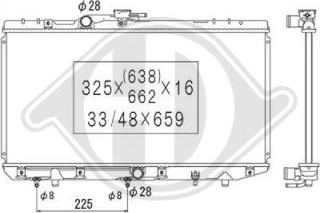 Diederichs DCM3160 - Radiator, engine cooling autospares.lv