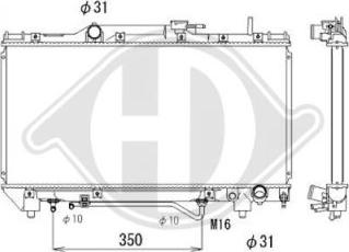 Diederichs DCM3182 - Radiator, engine cooling autospares.lv