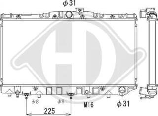 Diederichs DCM3134 - Radiator, engine cooling autospares.lv