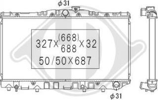 Diederichs DCM3126 - Radiator, engine cooling autospares.lv