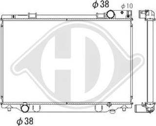 Diederichs DCM3173 - Radiator, engine cooling autospares.lv