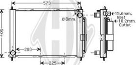 Diederichs DCM3845 - Radiator, engine cooling autospares.lv