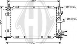 Diederichs DCM3842 - Radiator, engine cooling autospares.lv