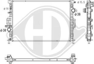 Diederichs DCM3855 - Radiator, engine cooling autospares.lv