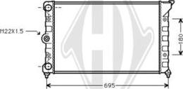 Diederichs DCM3391 - Radiator, engine cooling autospares.lv