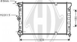 Diederichs DCM3366 - Radiator, engine cooling autospares.lv