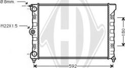 Diederichs DCM3363 - Radiator, engine cooling autospares.lv