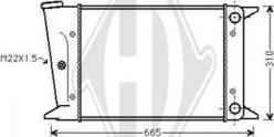 Diederichs DCM3381 - Radiator, engine cooling autospares.lv