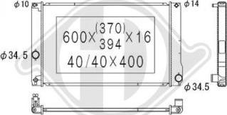 Diederichs DCM3338 - Radiator, engine cooling autospares.lv