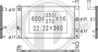 Diederichs DCM3322 - Radiator, engine cooling autospares.lv