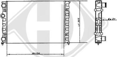 Diederichs DCM3370 - Radiator, engine cooling autospares.lv