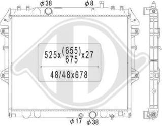 Diederichs DCM3296 - Radiator, engine cooling autospares.lv