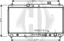 Diederichs DCM3200 - Radiator, engine cooling autospares.lv