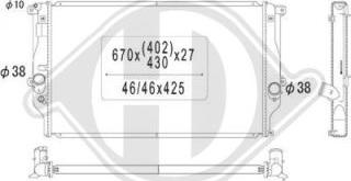 Diederichs DCM3288 - Radiator, engine cooling autospares.lv