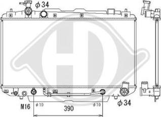 Diederichs DCM3231 - Radiator, engine cooling autospares.lv