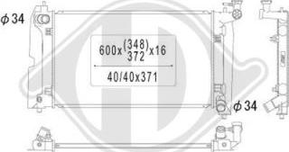 Diederichs DCM3232 - Radiator, engine cooling autospares.lv