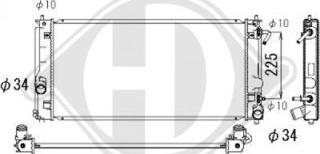 Diederichs DCM3226 - Radiator, engine cooling autospares.lv