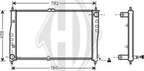 Diederichs DCM3748 - Radiator, engine cooling autospares.lv