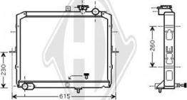 Diederichs DCM3756 - Radiator, engine cooling autospares.lv