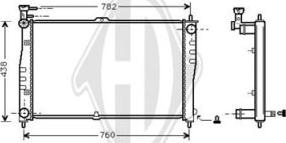 Diederichs DCM3750 - Radiator, engine cooling autospares.lv