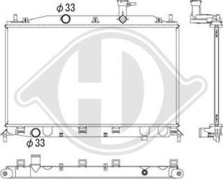 Diederichs DCM3702 - Radiator, engine cooling autospares.lv