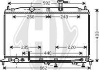 Diederichs DCM3713 - Radiator, engine cooling autospares.lv