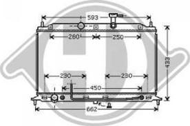 Diederichs DCM3781 - Radiator, engine cooling autospares.lv