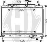 Diederichs DCM3782 - Radiator, engine cooling autospares.lv