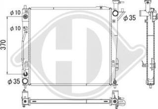 Diederichs DCM3734 - Radiator, engine cooling autospares.lv