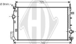 Diederichs DCM2993 - Radiator, engine cooling autospares.lv