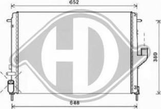 Diederichs DCM2963 - Radiator, engine cooling autospares.lv