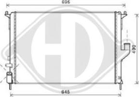 Diederichs DCM2962 - Radiator, engine cooling autospares.lv