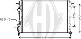 Diederichs DCM2904 - Radiator, engine cooling autospares.lv