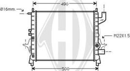 Diederichs DCM2900 - Radiator, engine cooling autospares.lv