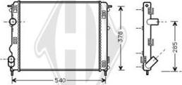 Diederichs DCM2908 - Radiator, engine cooling autospares.lv