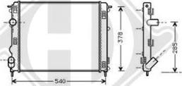 Diederichs DCM2907 - Radiator, engine cooling autospares.lv