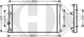 Diederichs DCM2912 - Radiator, engine cooling autospares.lv