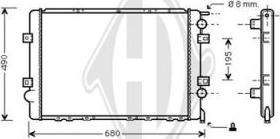 Diederichs DCM2917 - Radiator, engine cooling autospares.lv