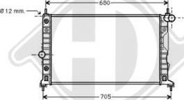 Diederichs DCM2989 - Radiator, engine cooling autospares.lv