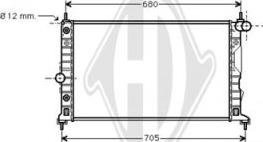 Diederichs DCM2987 - Radiator, engine cooling autospares.lv