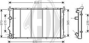 Diederichs DCM2935 - Radiator, engine cooling autospares.lv