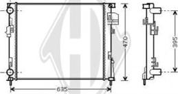 Diederichs DCM2933 - Radiator, engine cooling autospares.lv