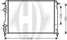 Diederichs DCM2926 - Radiator, engine cooling autospares.lv