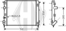 Diederichs DCM2920 - Radiator, engine cooling autospares.lv