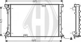 Diederichs DCM2927 - Radiator, engine cooling autospares.lv